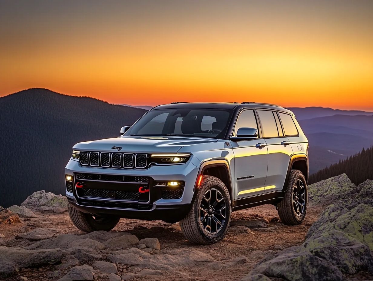 A scenic view showcasing the Jeep Grand Cherokee in action