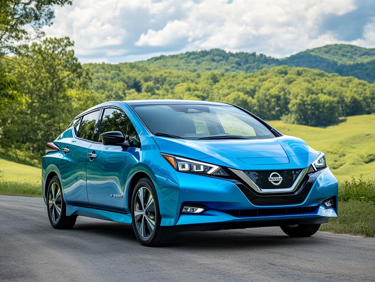 A 2024 Nissan Leaf parked, showcasing its design and features