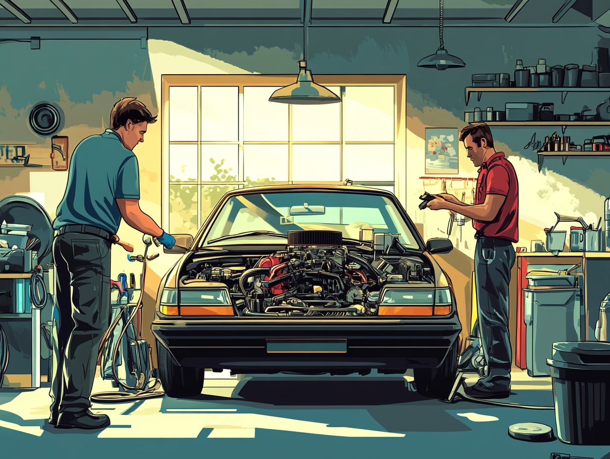 Illustration of common myths about car maintenance for better understanding.