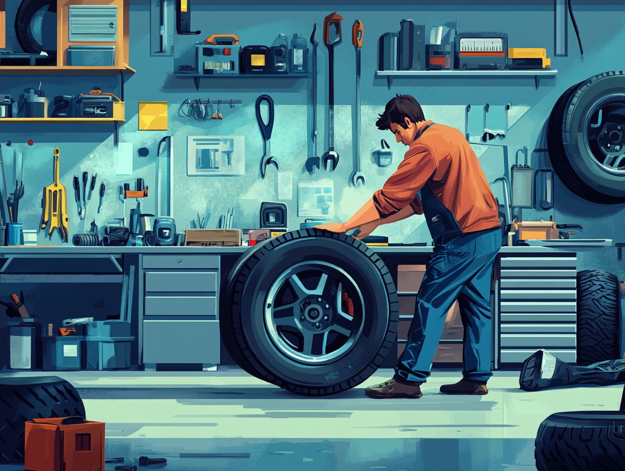 Graphic illustrating frequently asked tire repair questions