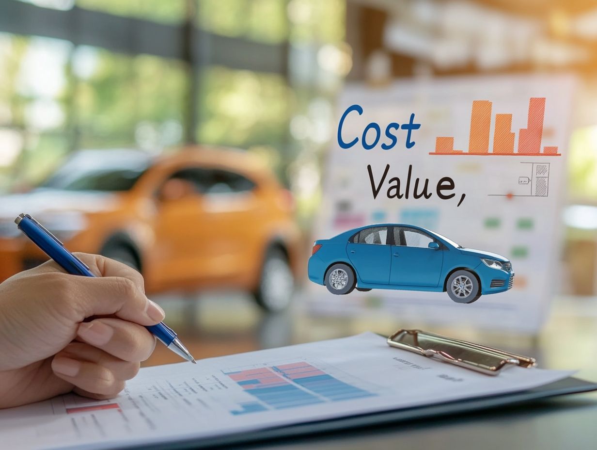 Analyzing costs and values for different vehicles