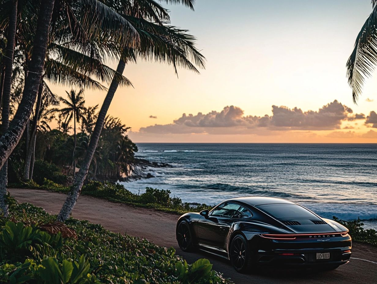 Image showcasing luxury cars for weekend getaways