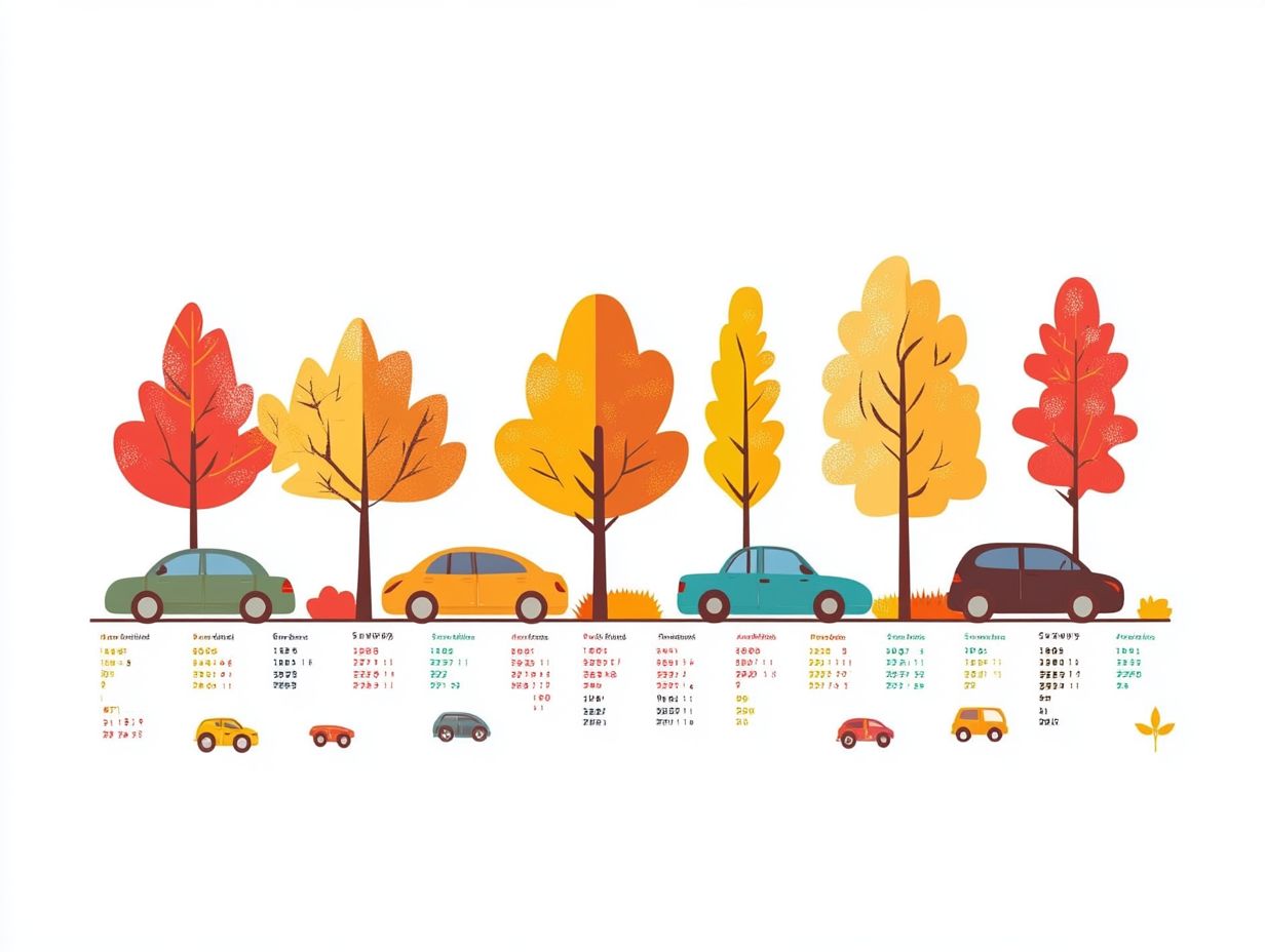 Infographic showing the best times of year to buy a new car