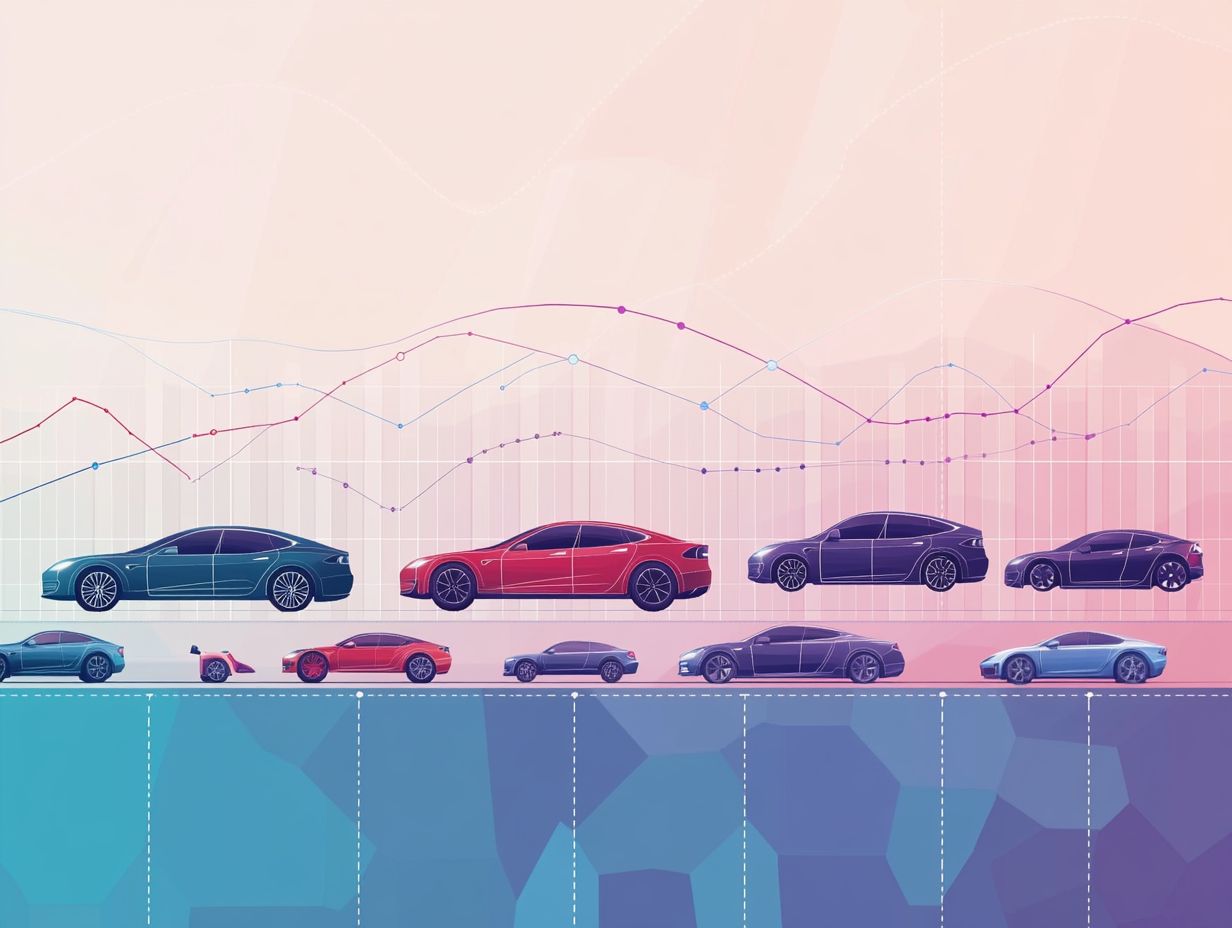 Infographic showing factors affecting car prices in 2024