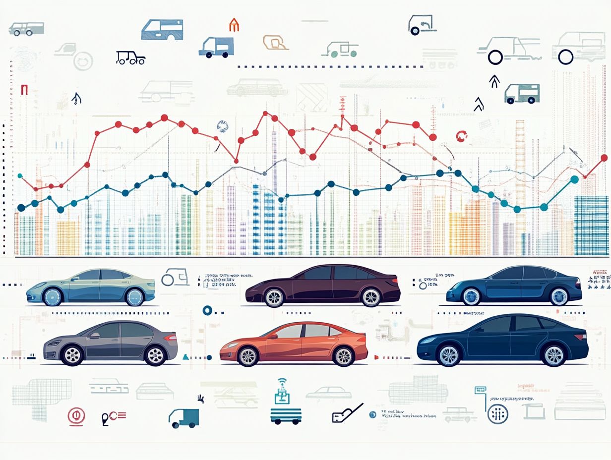 Diagram comparing long-term effects on the environment of gas and electric cars