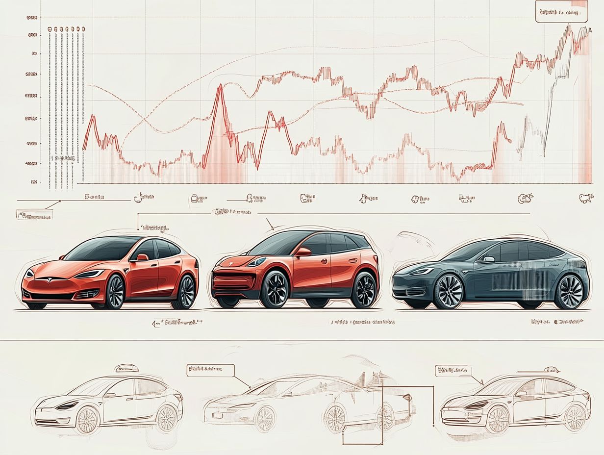 Visual summary of key takeaways comparing gas and electric car prices.