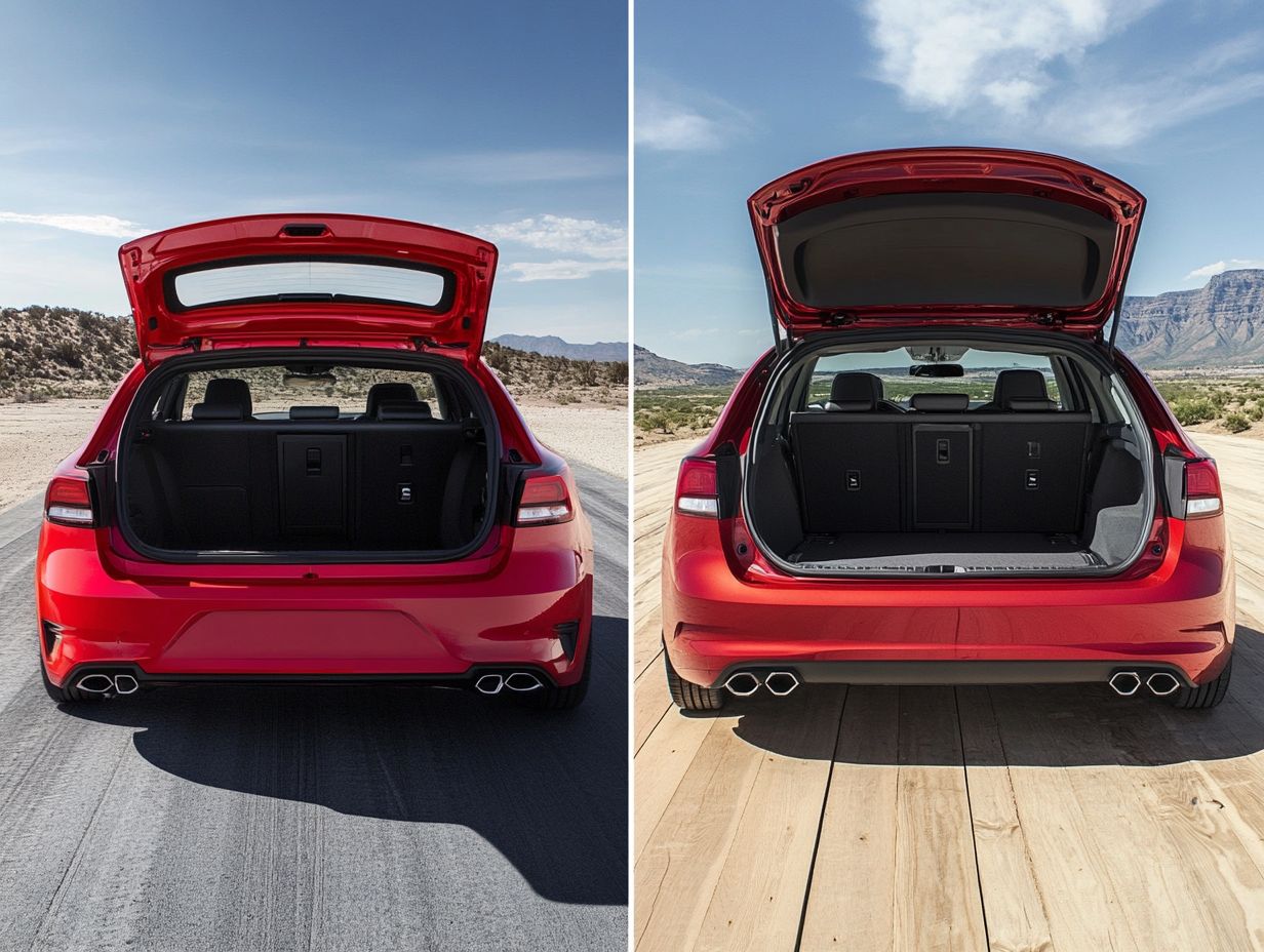 Comparison of cargo space in sedans and hatchbacks