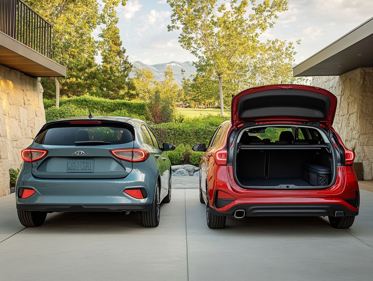 Visual Comparison of Cargo Space in Sedans and Hatchbacks