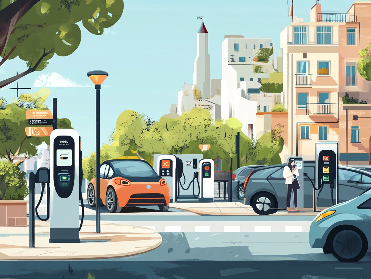 A visual representation of efficient charging strategies for electric vehicles