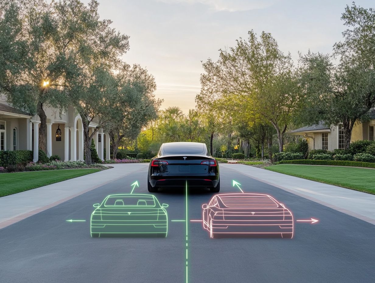 Comparison of autonomous driving features