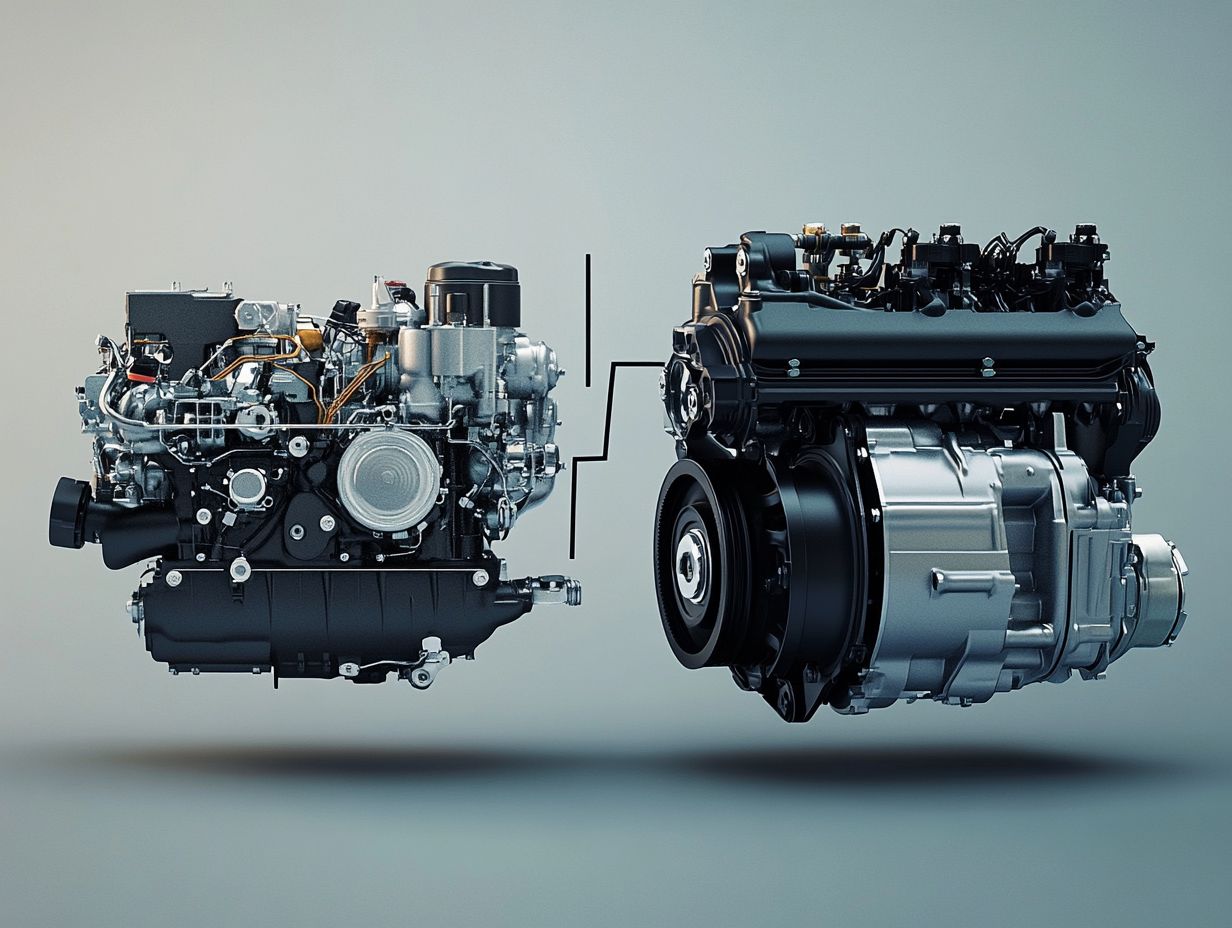 Comparison of gas and diesel engines