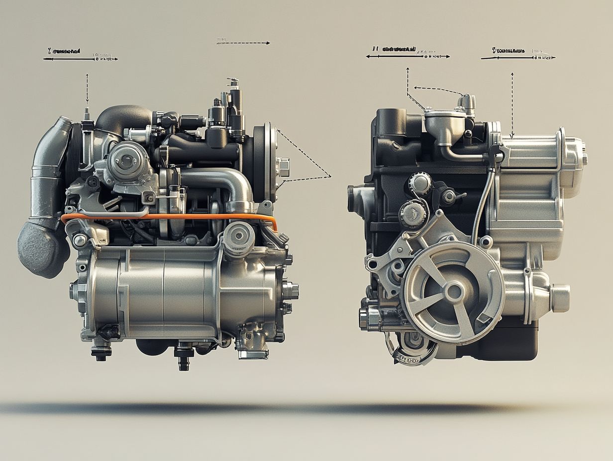 Comparison of gas and diesel engines