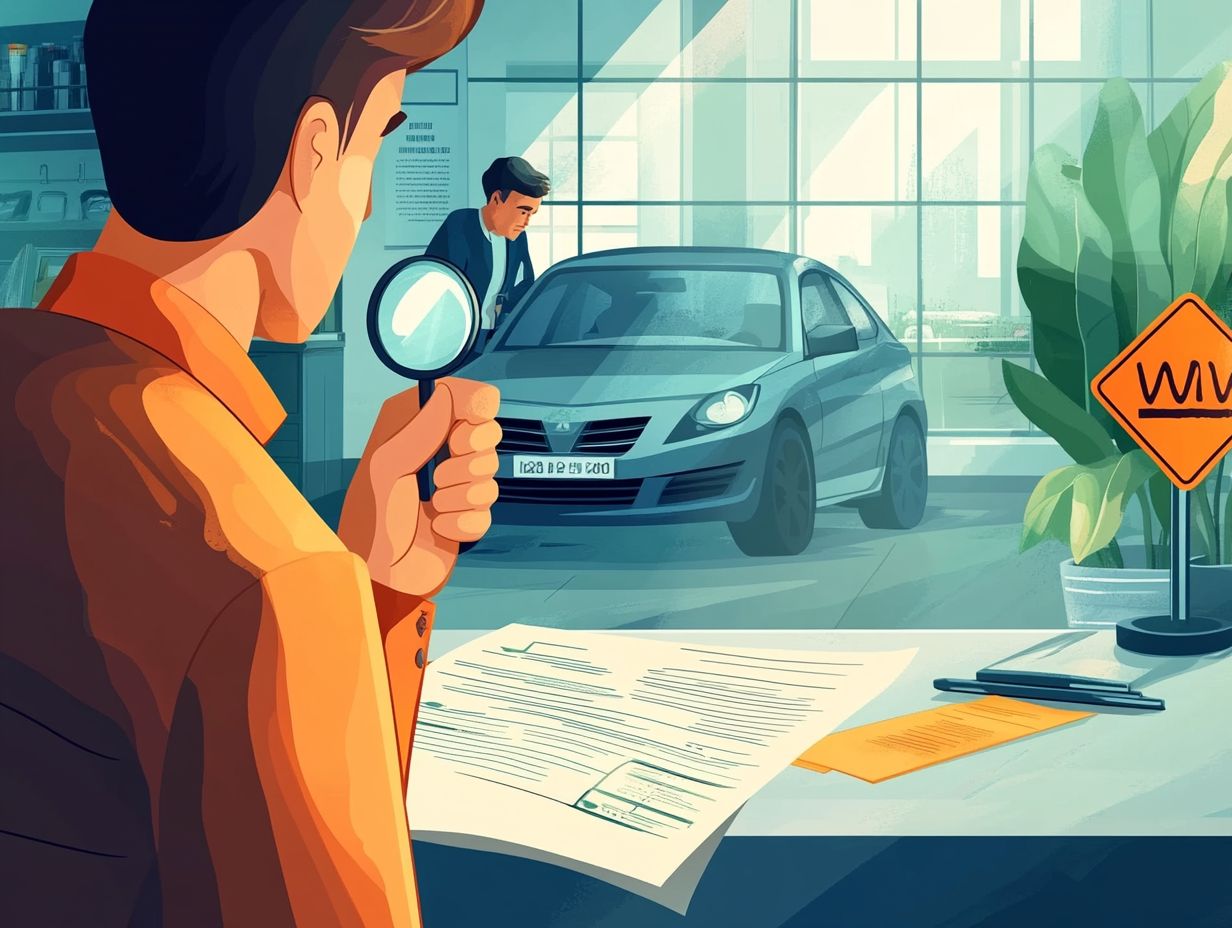 An image illustrating frequently asked questions about car financing scams.