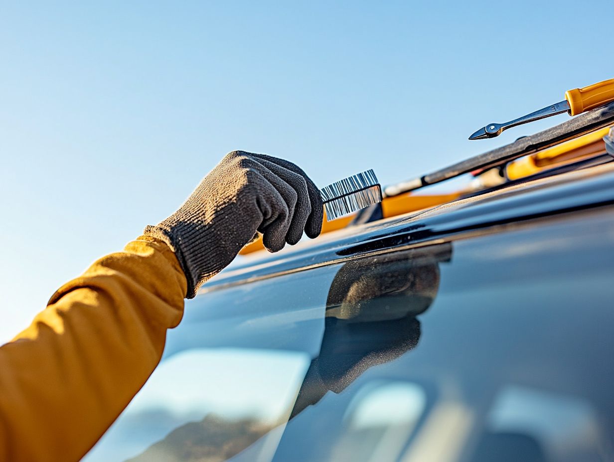 Illustration of tips for maintaining wiper blades