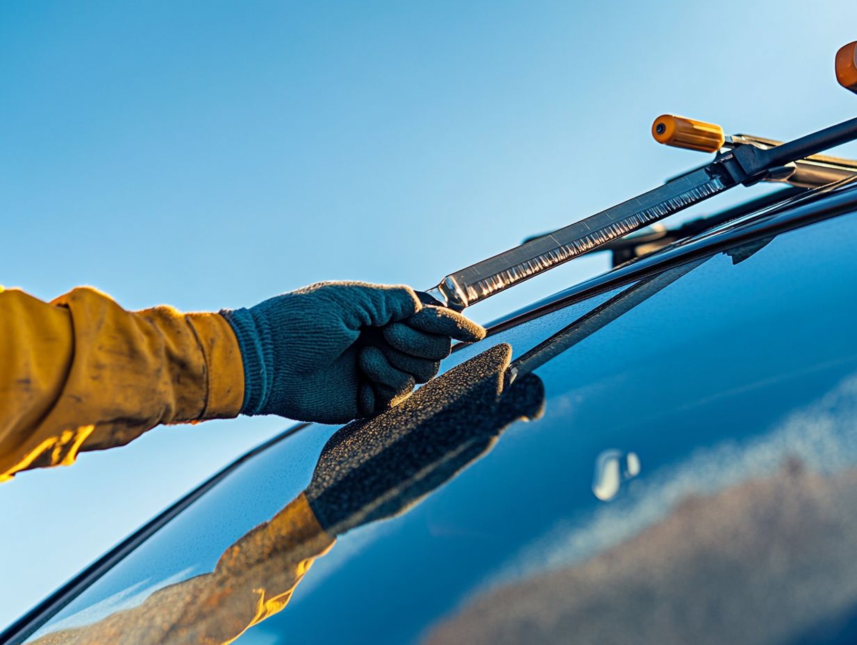 Image showing how to check and replace wiper blades.