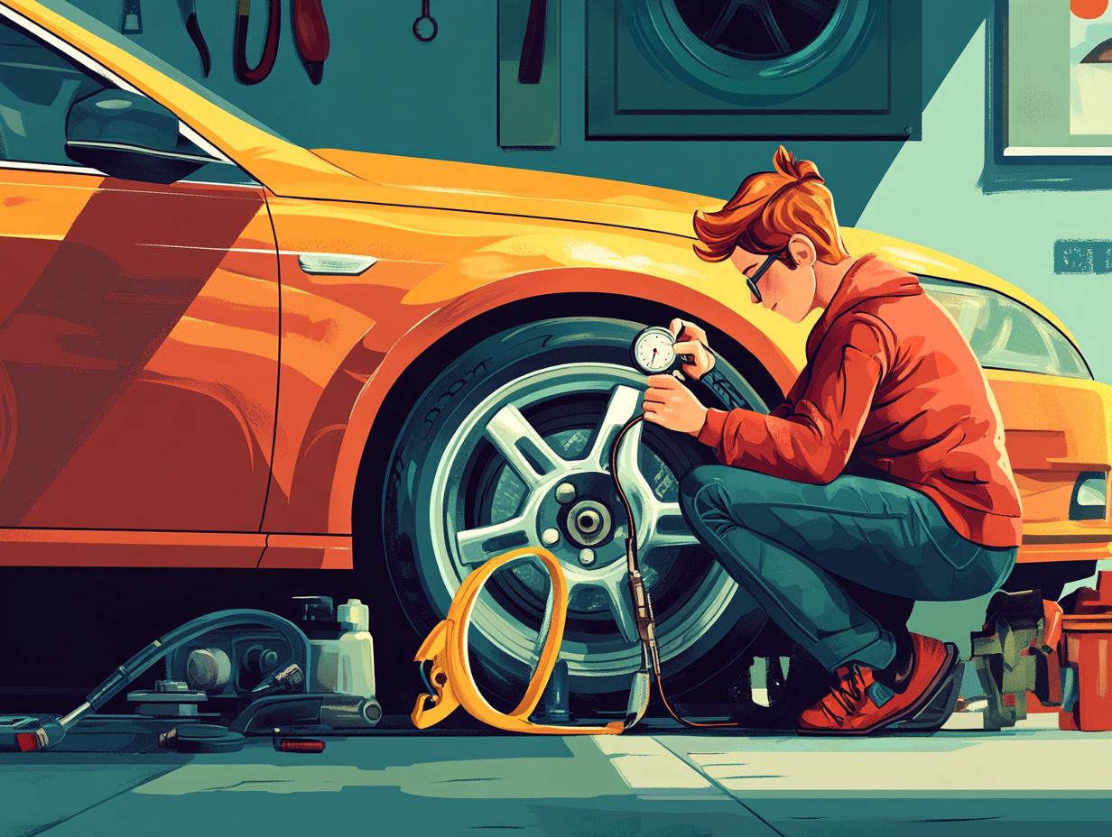 Visual guide to key takeaways on tire pressure maintenance