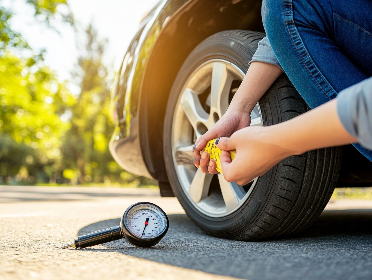 How do I inspect the tires before driving?