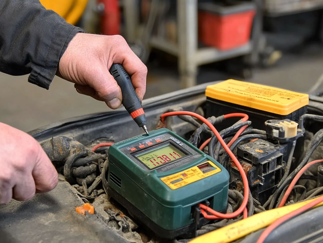 Inspecting a battery for damage