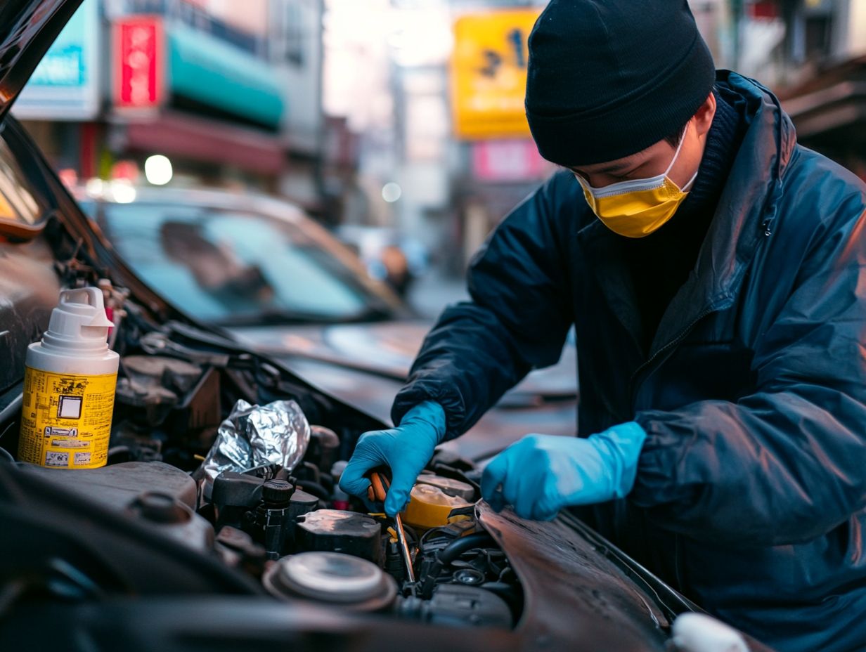 A car on the road during a pandemic