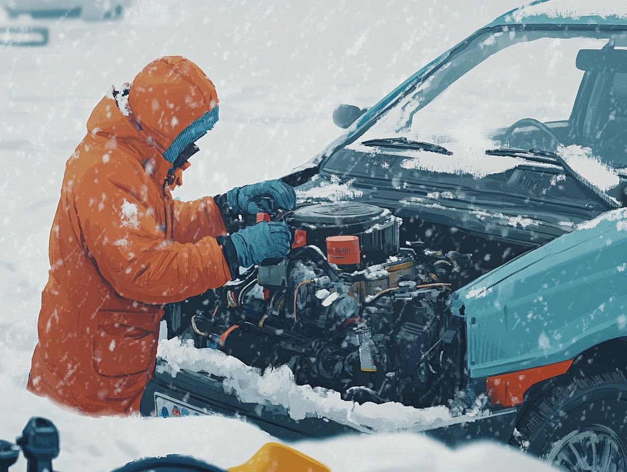 Illustration of washing a car to remove salt