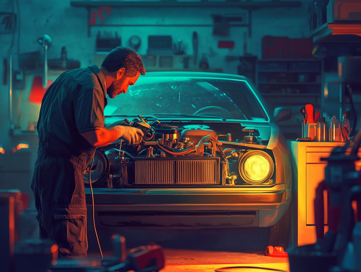 Image showing professional maintenance of a car's cooling system