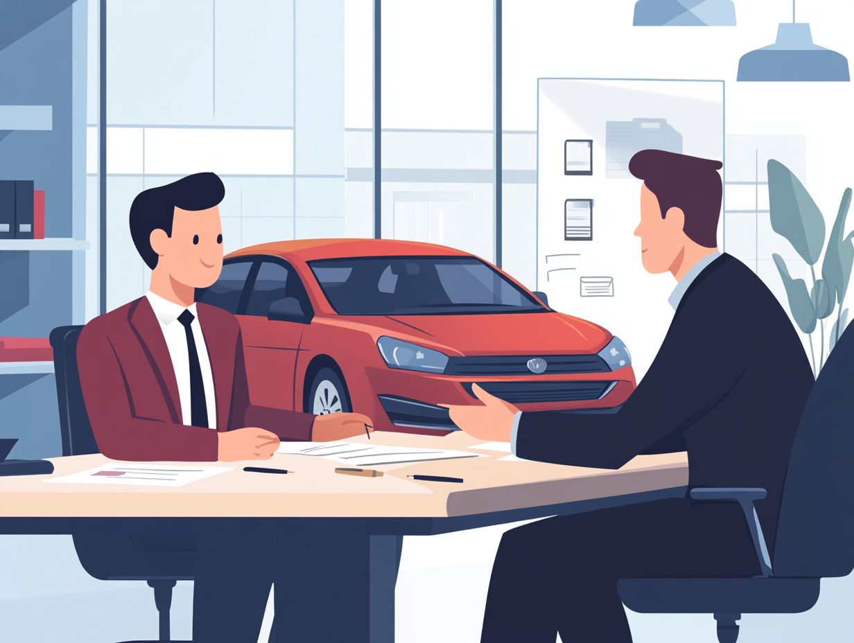 Image depicting frequently asked questions about car negotiations.