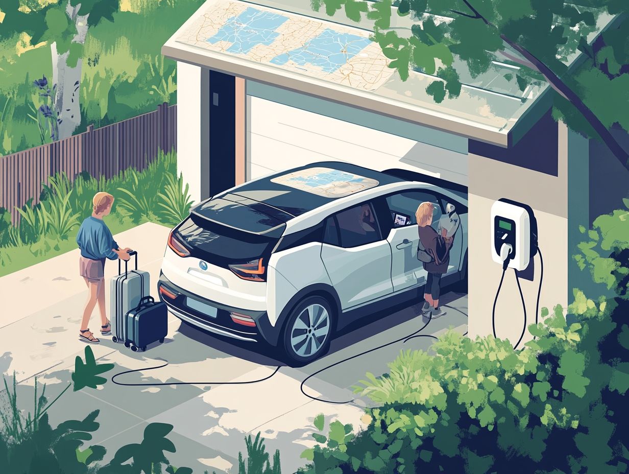 Illustration of tips for improving EV range and efficiency