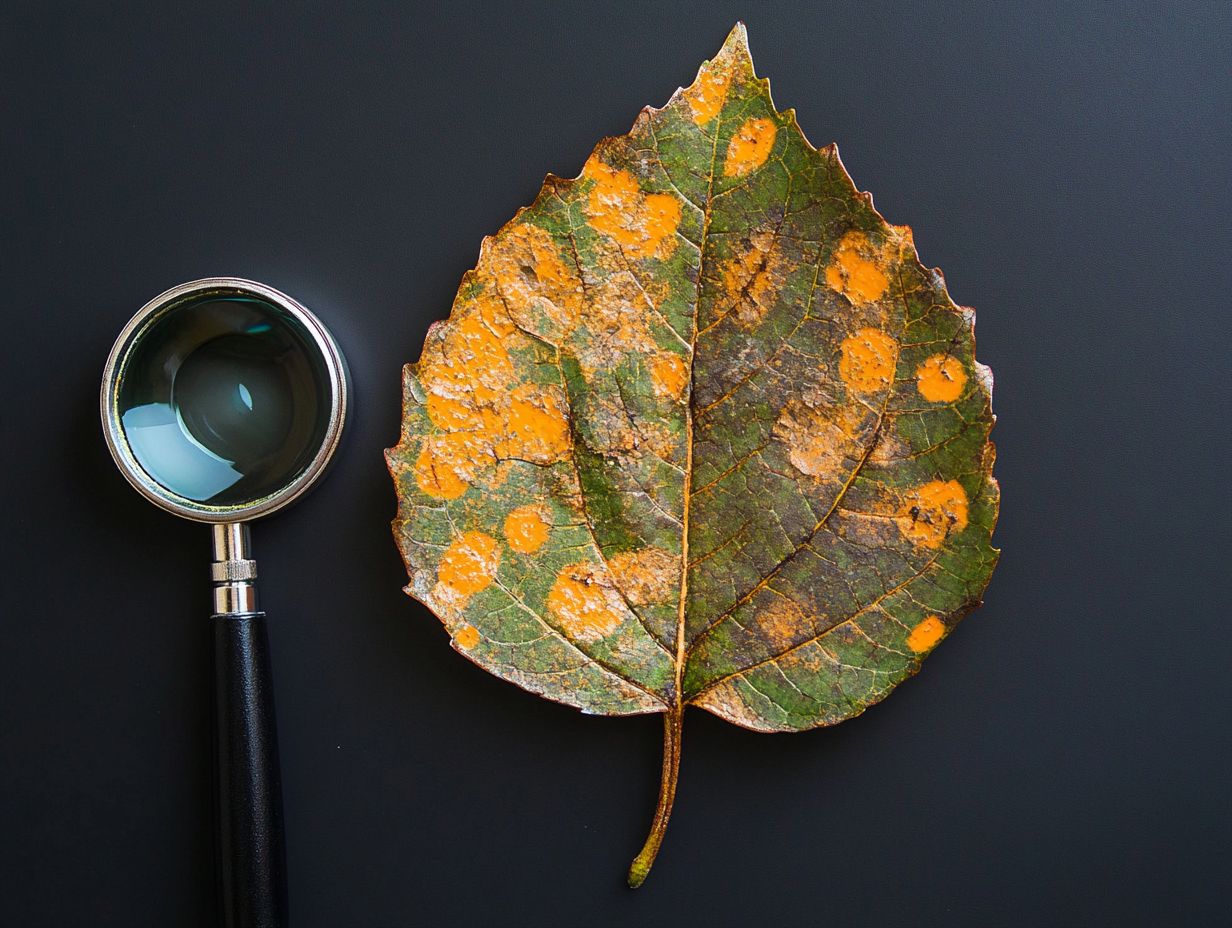 A gardener applying effective rust removal techniques on plants