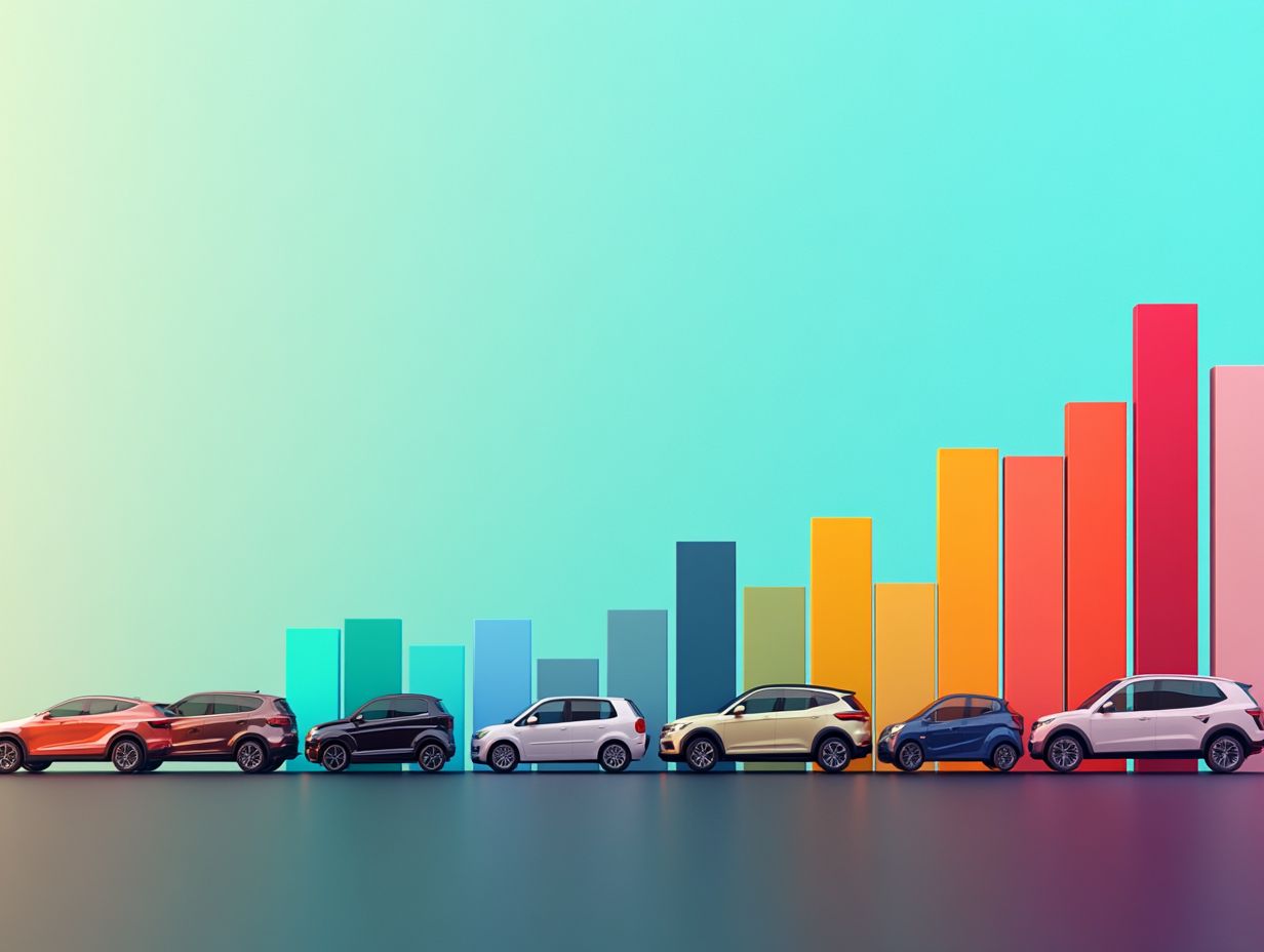 Infographic illustrating key takeaways about user ratings and car types.