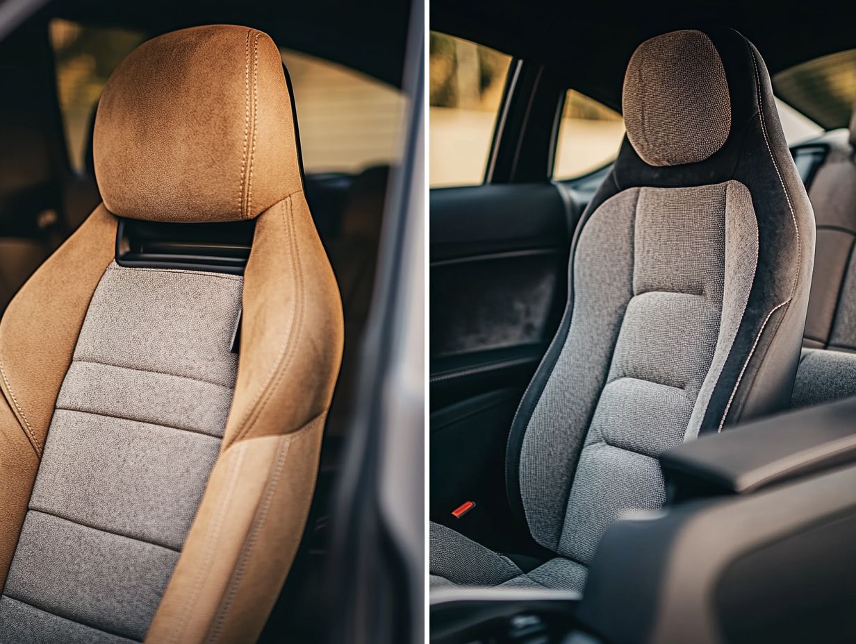 Comparison of leather and cloth seats in automobiles