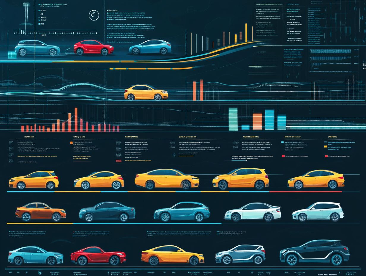 Image showcasing top selling sports cars, including Chevrolet Corvette and Nissan GT-R