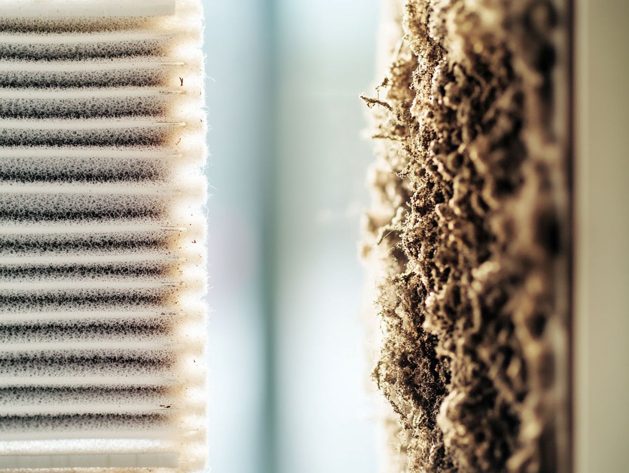 Diagram explaining why air filter replacement is vital