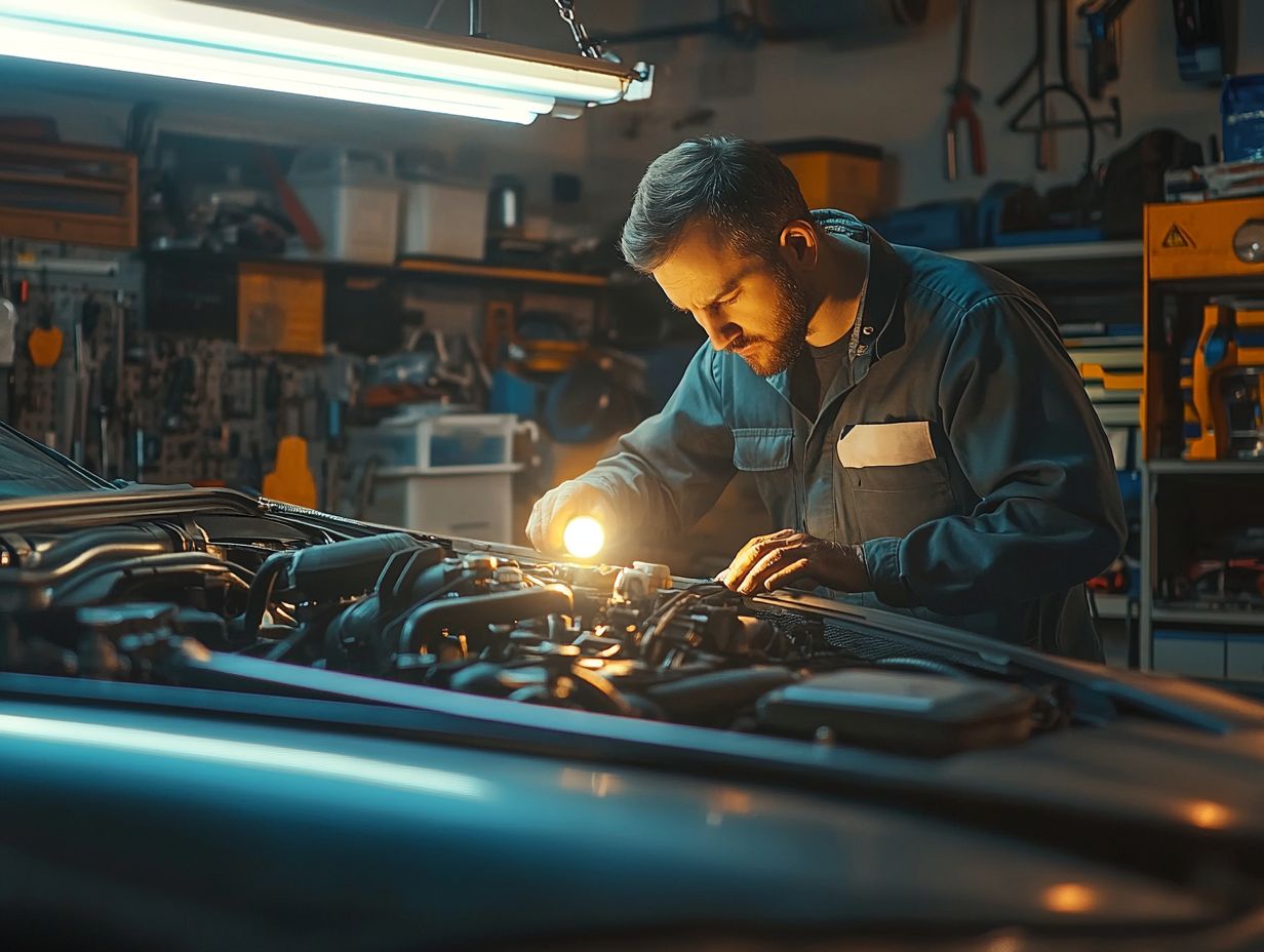 A vehicle undergoing inspection for improved safety