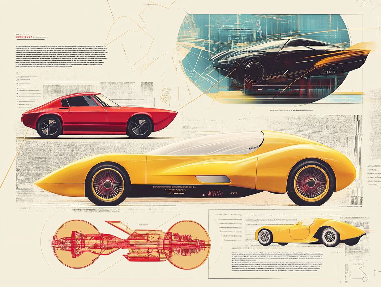 An illustration showing the history of electric vehicles