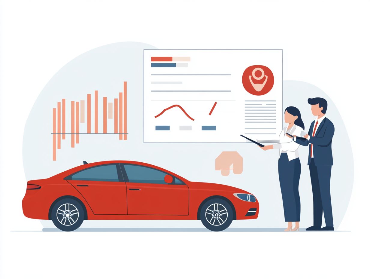 A diagram showing factors that influence auto loan interest rates