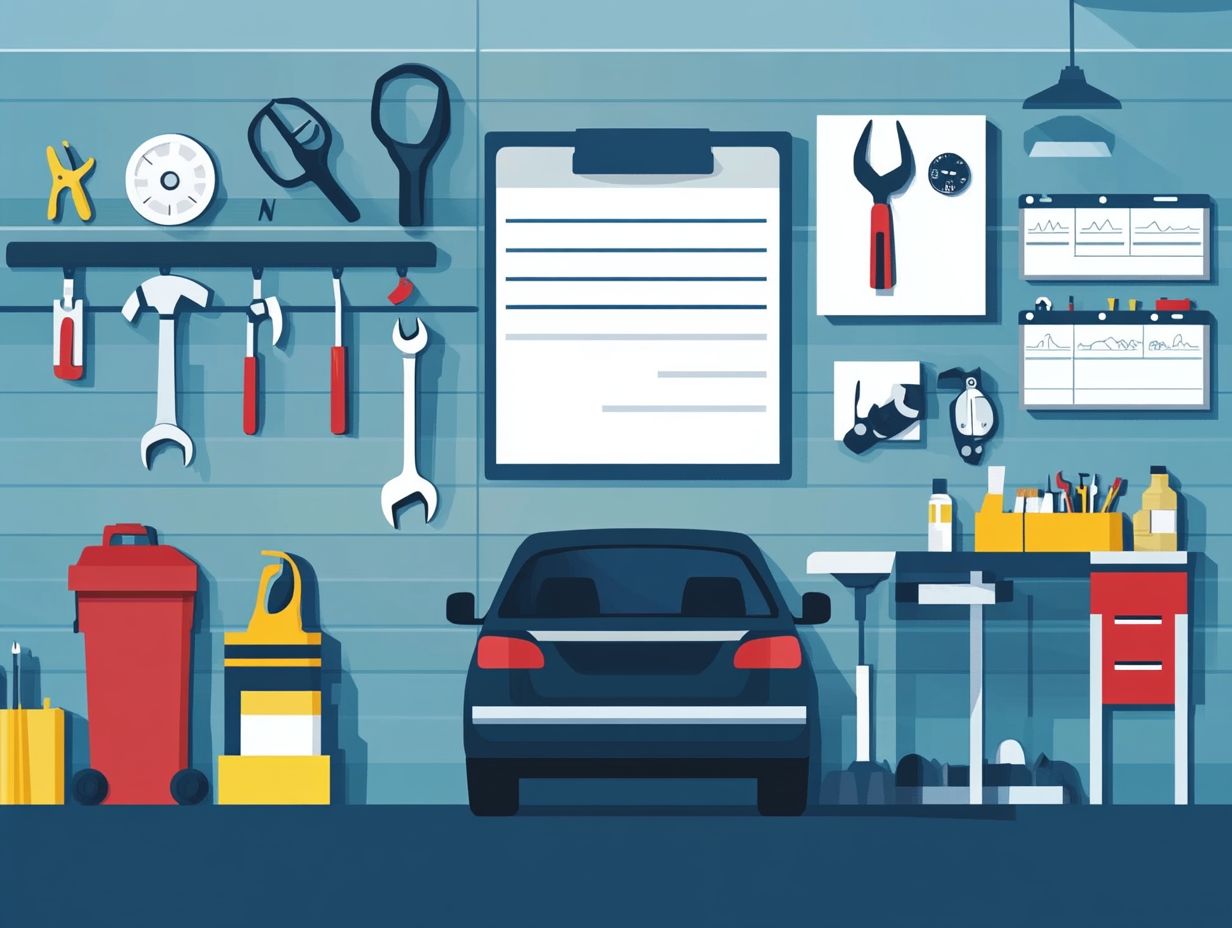 An image illustrating how to examine your vehicle's suspension and steering systems.