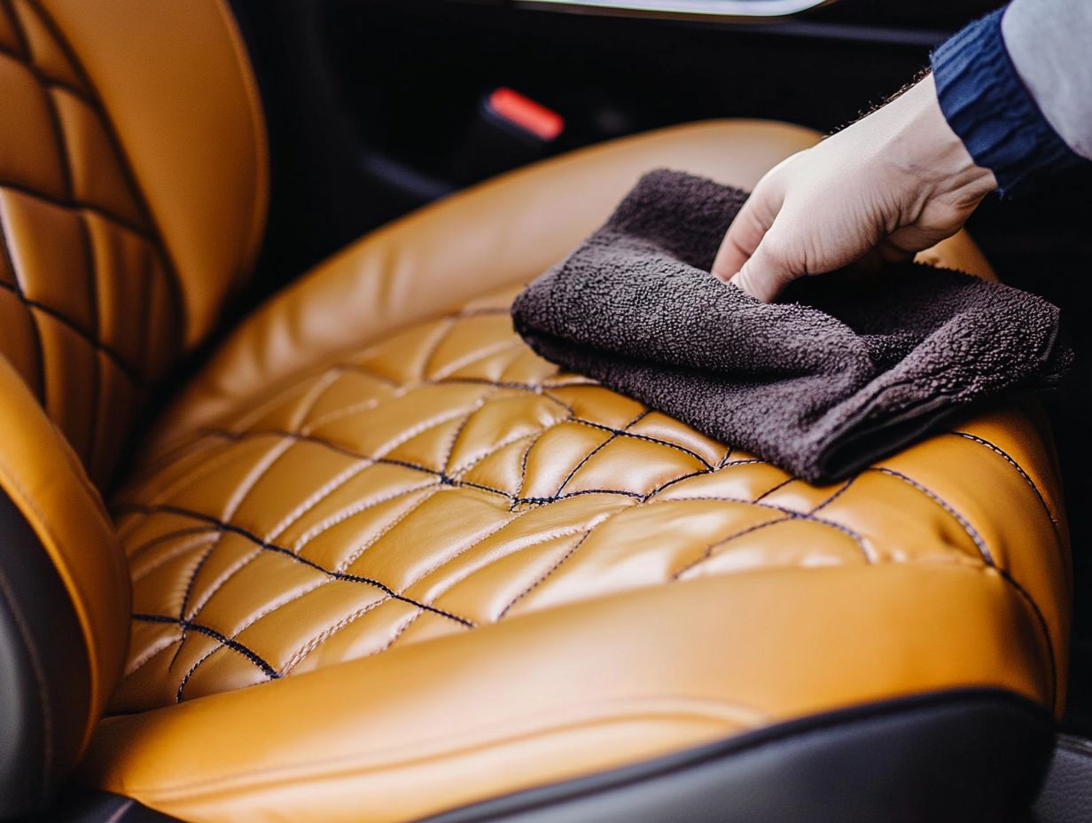 What are some general tips for maintaining my car's leather seats?