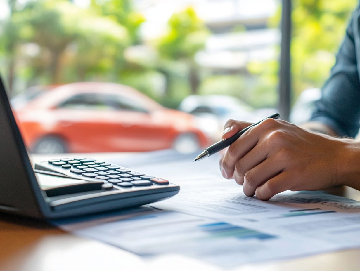 An infographic on used car financing options