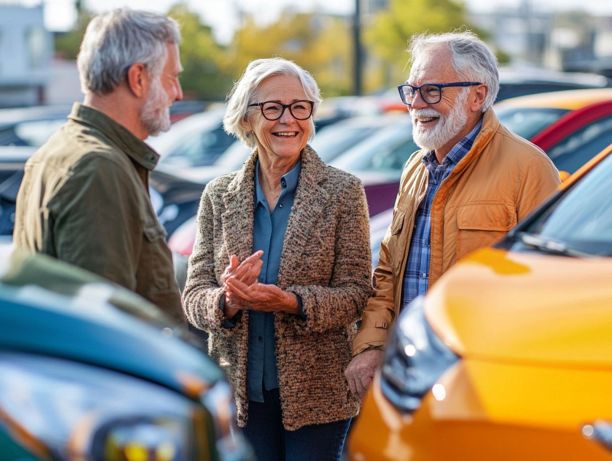 An infographic illustrating the affordability of cars for seniors