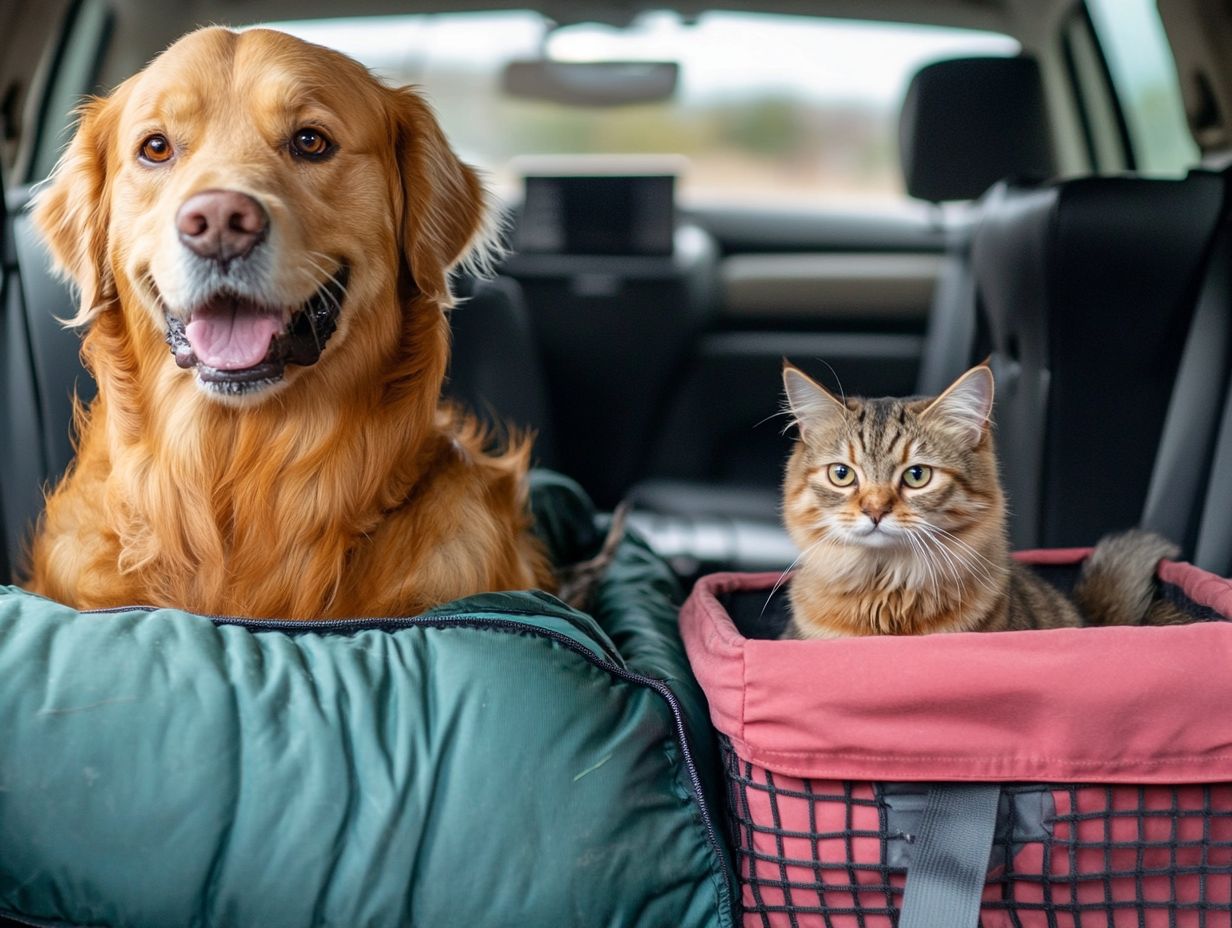 A happy pet enjoying a ride in a spacious car