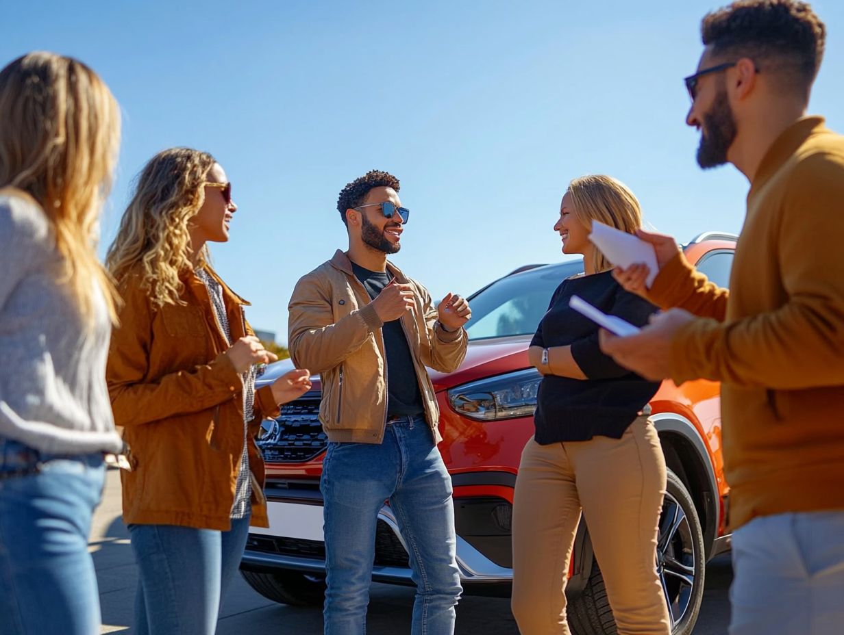 A family enjoying their crossover vehicle