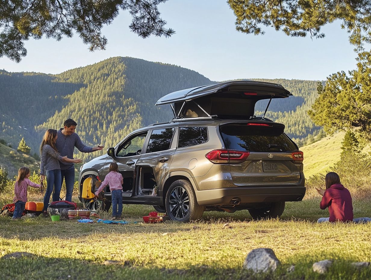 A spacious interior of a family SUV showcasing its seating capacity