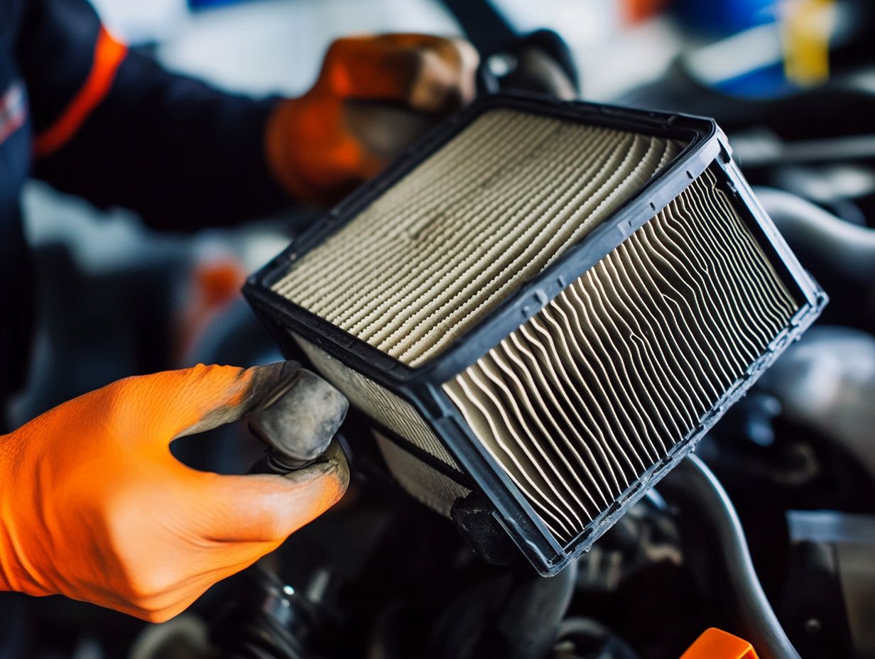 Image showing when to replace your car's air filter.