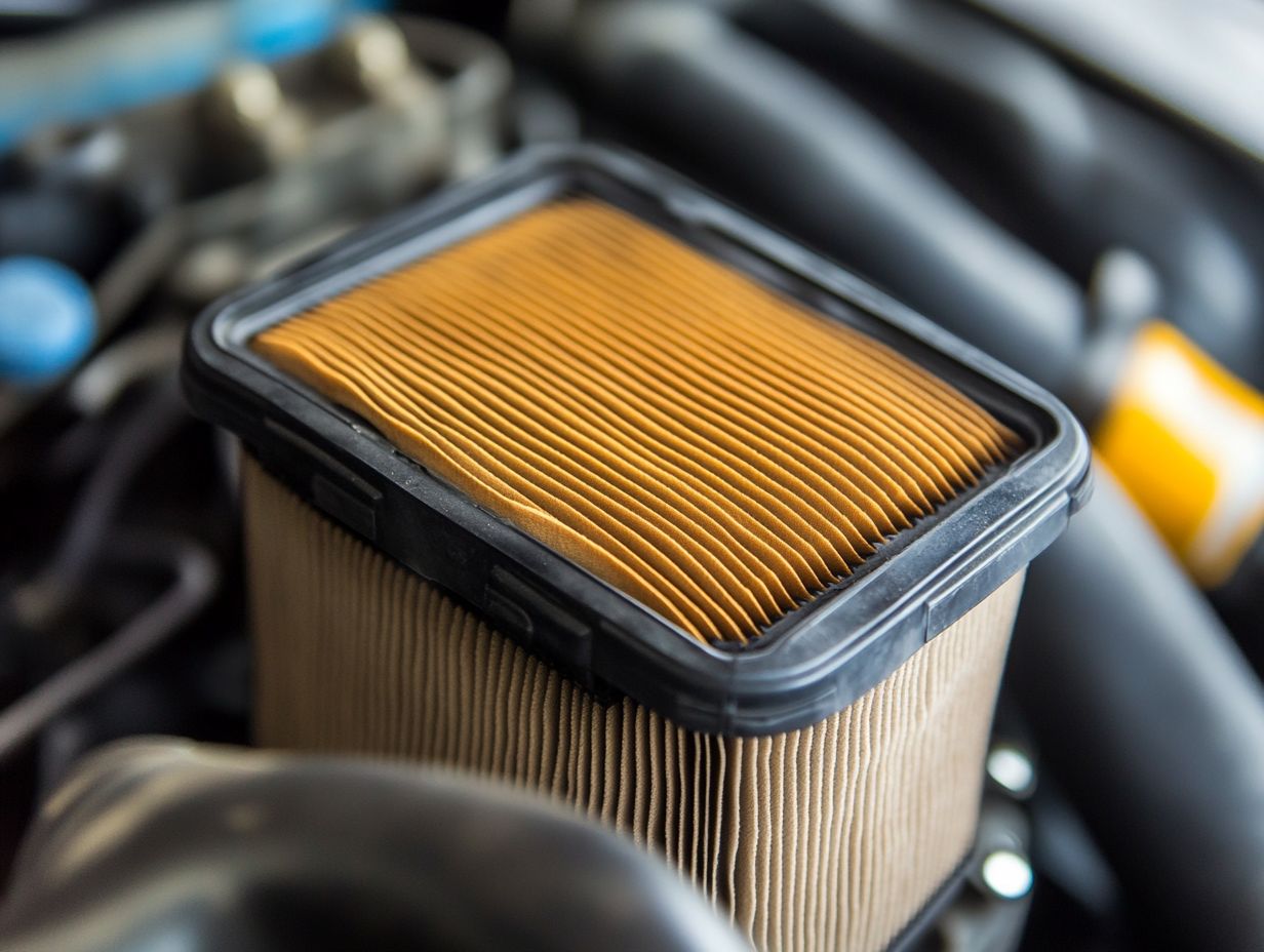 An illustration showing the importance of replacing air filters in vehicles.